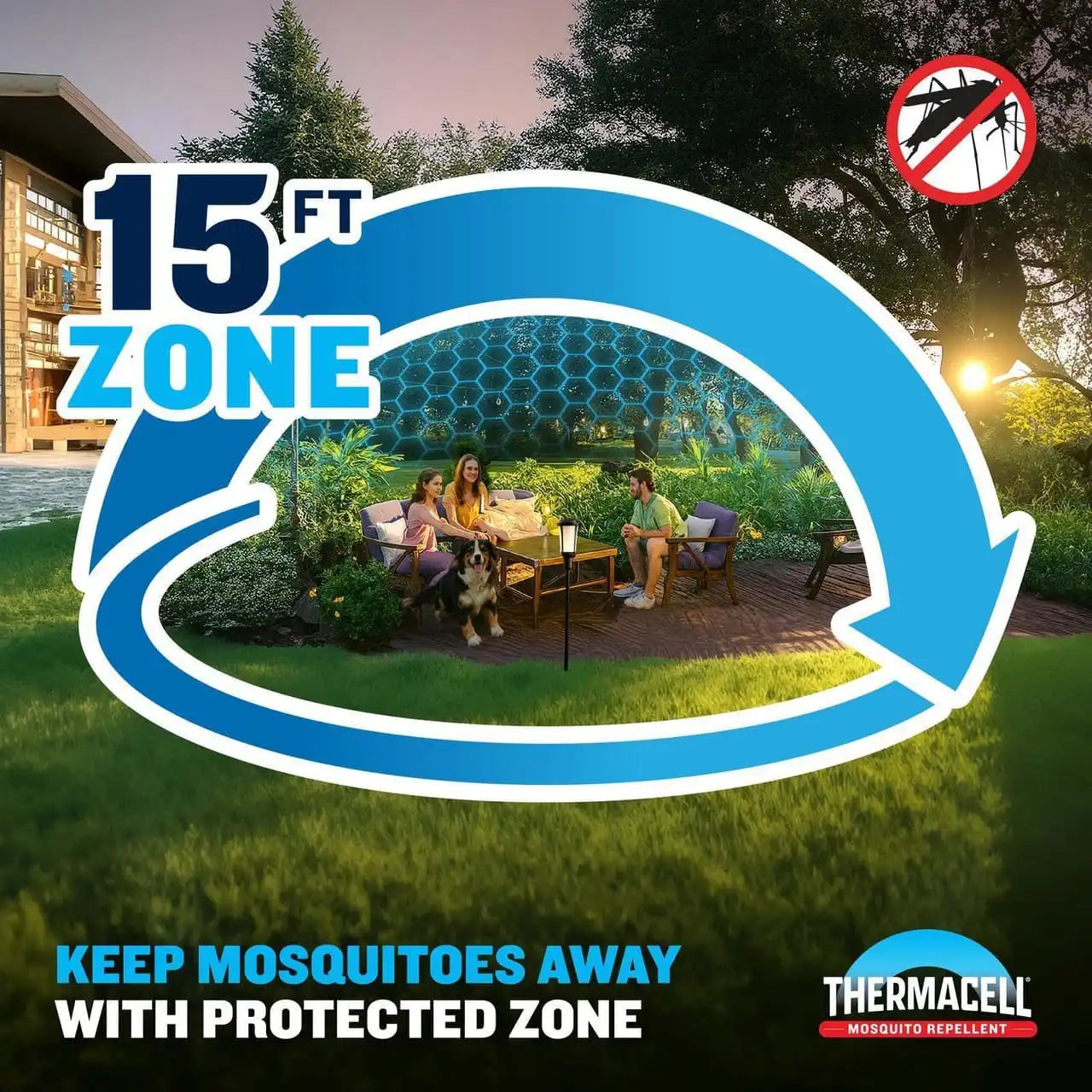Fuel-ZoneGuard Glow Torch Mosquito Repeller